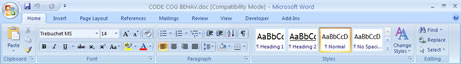 Microsoft Word 2007 - Compatibility Mode