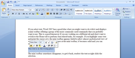 Mini Toolbars Thumbnail