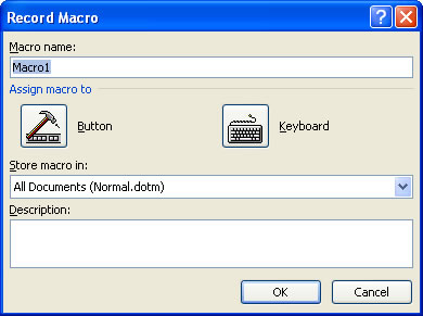 Recod Macros Window